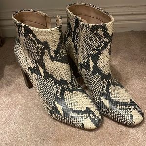 Snake skin booties